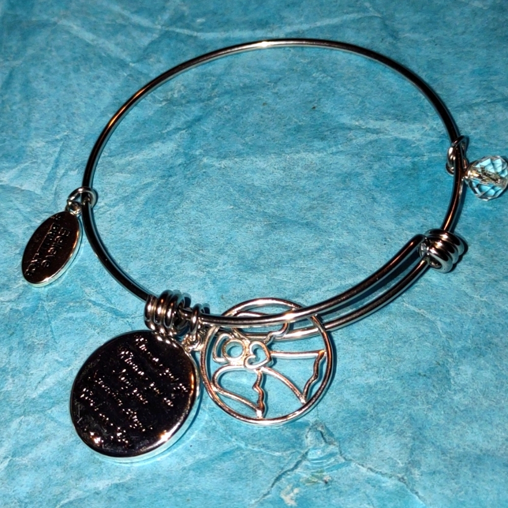 Beautiful vintage religious silver bracelet